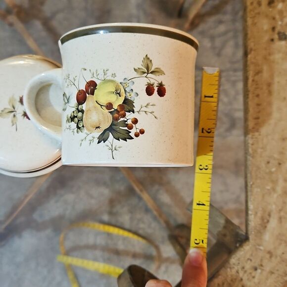 Vintage Royal Dalton Ceramic Creamer and Sugar Set with Fruit Design - Picture 7 of 8